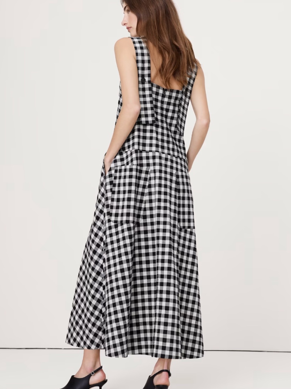 Banana Republic Square Neck Apron Midi Dress - Picture 5 of 6